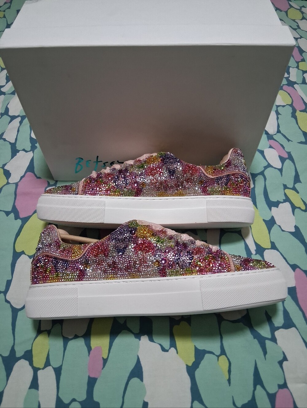 Betsey Johnson Sidney Rhinestone Sneakers - Picture 3 of 12